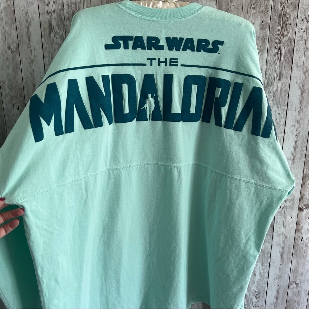 Disney Star Wars Mandalorian Baby Yoda Mint Green Spirit Jersey Long Sleeve XXL - Picture 2 of 6